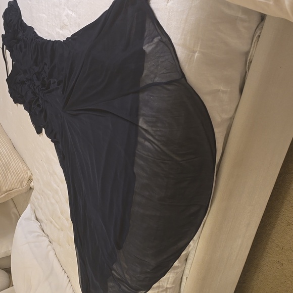 Adrianna Papell Navy Asymmetrical Dress Formal, Wedding. - Picture 14 of 16